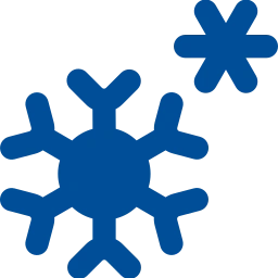 Blue snowflake icons representing snow removal services by Next Level Outdoor Services in Sioux Falls, SD.